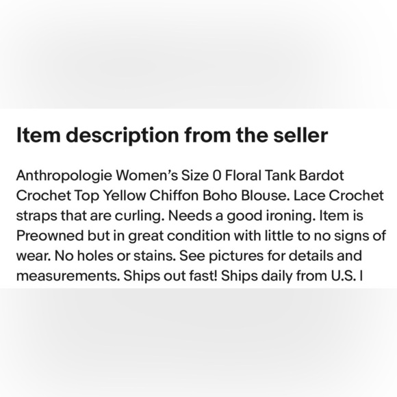 MAEVE -Anthropologie Yellow and Brown BoHo Patterned Tank Top - Picture 6 of 6